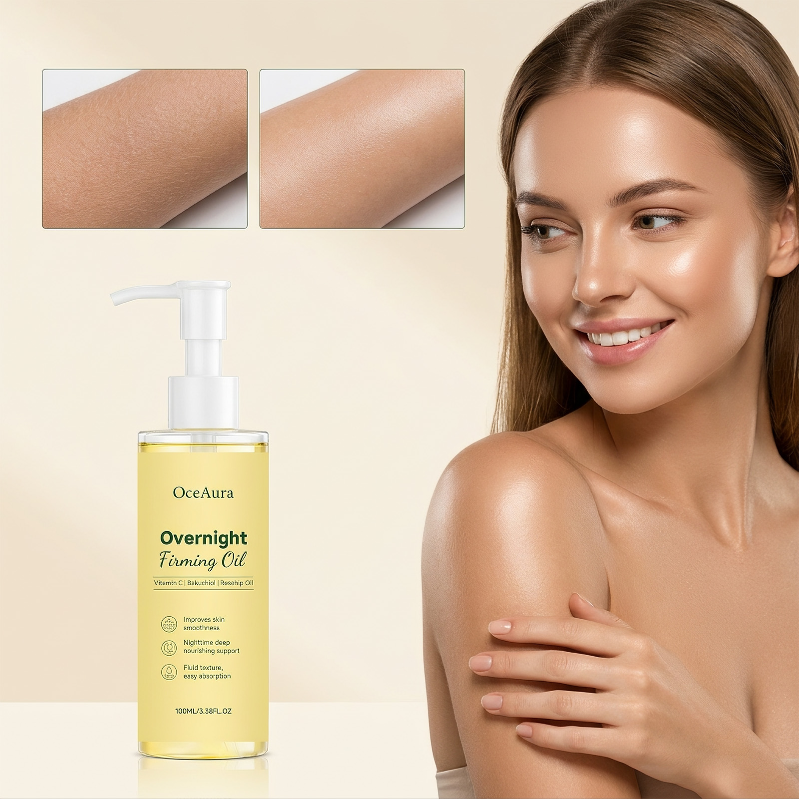Face Oil Rosehip - โอเชอัวร่า | น้ำมันกระชับผิวข้ามคืน | ผิวเรียบเนียน บำรุงผิว