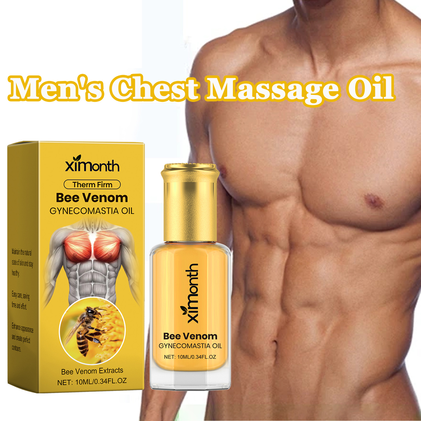 Bee Venom ผู้ชายหน้าอกนวดน้ําม - Body Lotion บทวิจารณ์และราคา