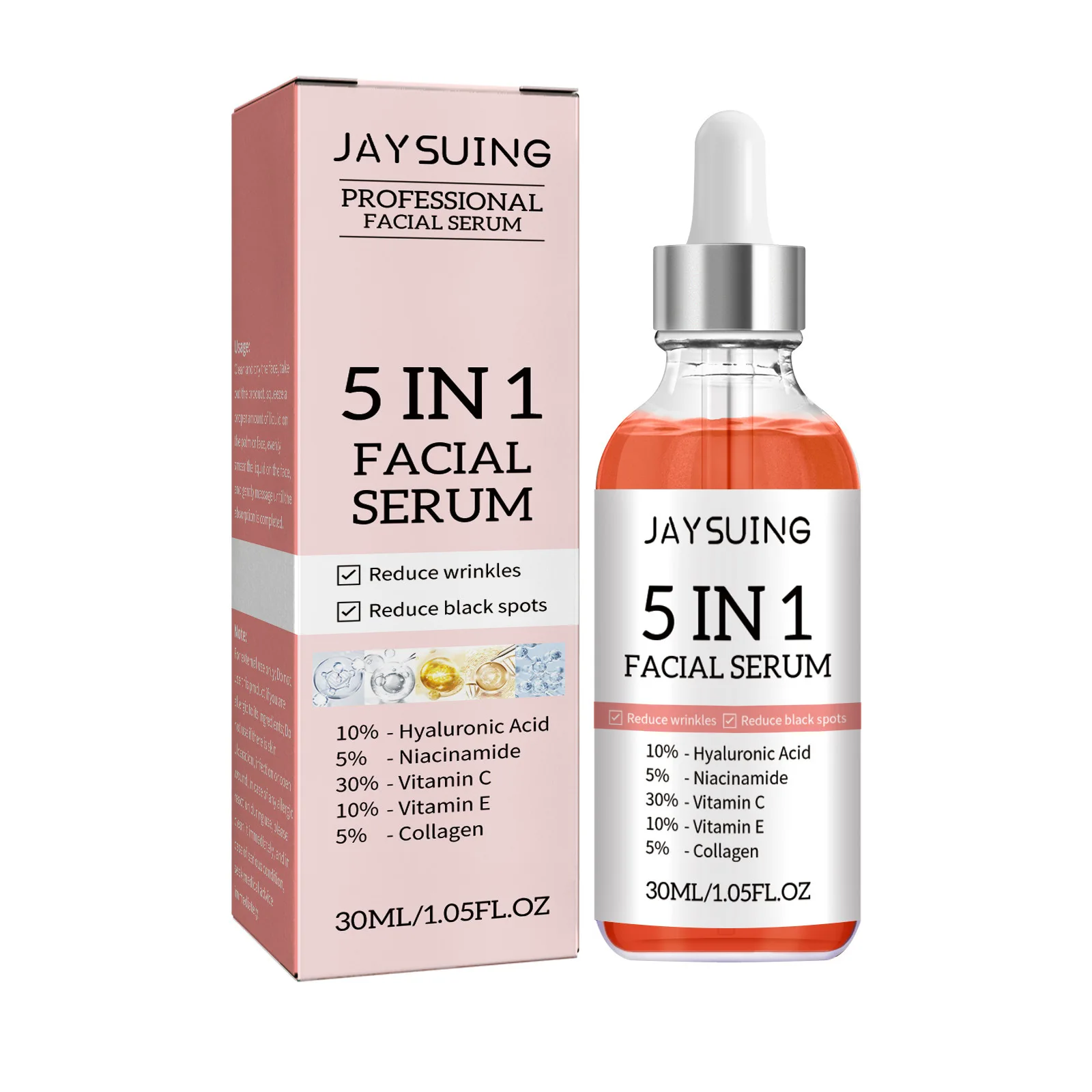5 In 1 Moisturizing Facial Ser - Vitamin C Serum บทวิจารณ์และราคา
