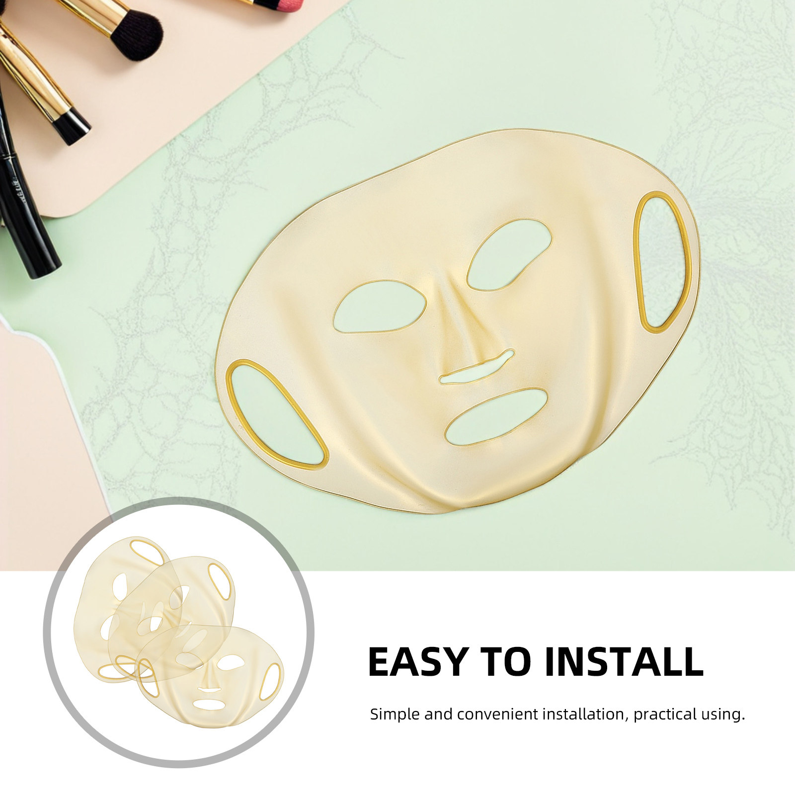 3 ชิ้น แผ่นซิลิโคนคลุมหน้า ใช้ - Face Mask Skincare บทวิจารณ์และราคา