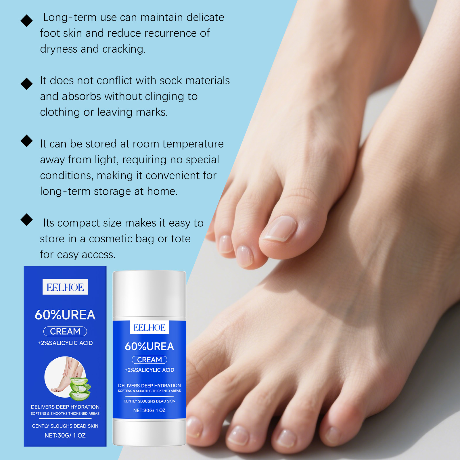 ครีมบำรุงเท้ายูเรีย 60% บำรุงผ - Urea Foot Cream บทวิจารณ์และราคา