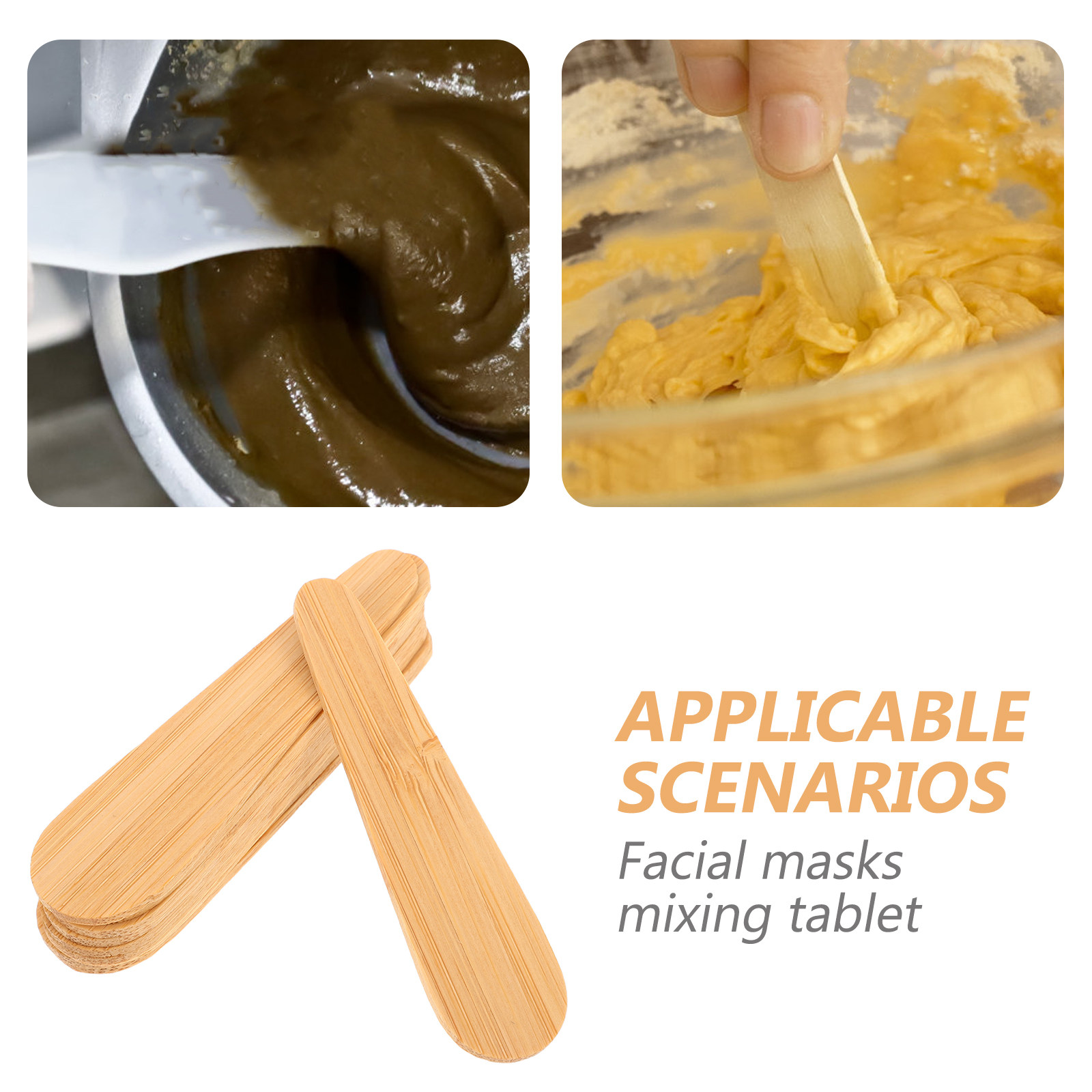 10 ชิ้น ไม้พายตักมาสก์หน้าไม้ไ - Face Mask Skincare บทวิจารณ์และราคา